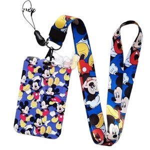 NWT Disney Mickey Mouse Lanyard with ID Badge Holder